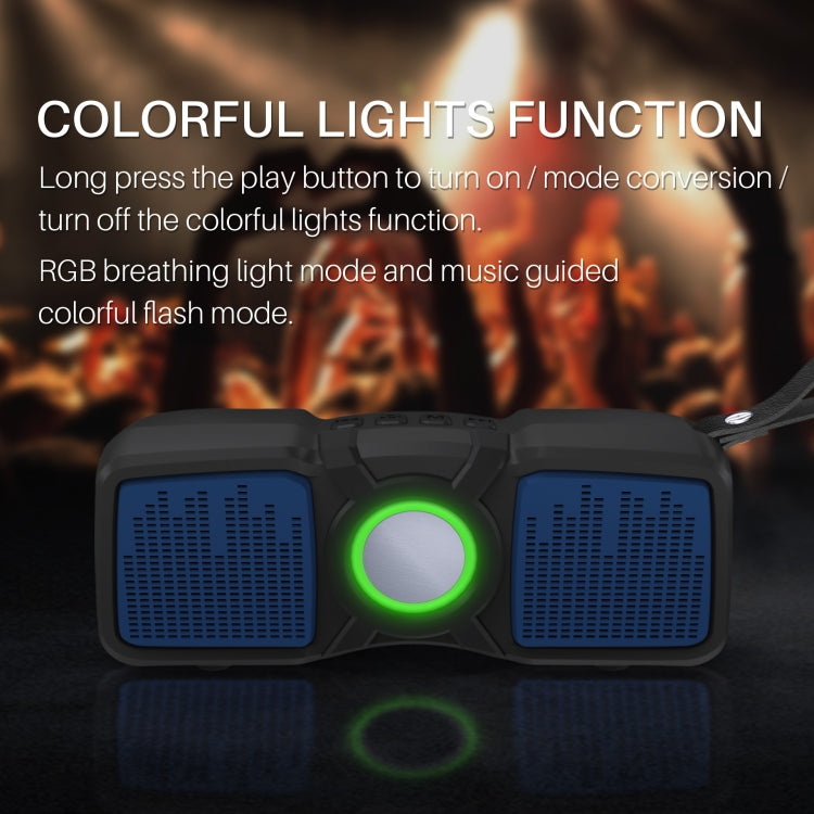 New Rixing NR-9011 Bluetooth 5.0 Portable Outdoor Wireless Bluetooth Speaker(Blue) - Desktop Speaker by NewRixing | Online Shopping UK | buy2fix