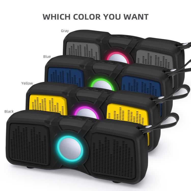 New Rixing NR-9011 Bluetooth 5.0 Portable Outdoor Wireless Bluetooth Speaker(Black) - Desktop Speaker by NewRixing | Online Shopping UK | buy2fix