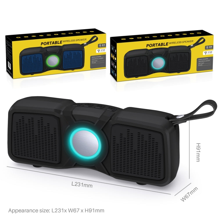 New Rixing NR-9011 Bluetooth 5.0 Portable Outdoor Wireless Bluetooth Speaker(Grey) - Desktop Speaker by NewRixing | Online Shopping UK | buy2fix