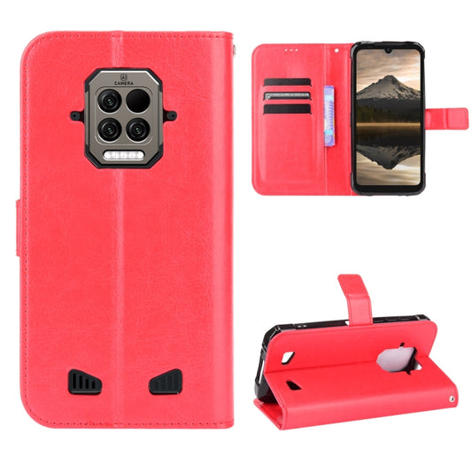 For Doogee S86 / S86 Pro Crazy Horse Texture Horizontal Flip Leather Case with Holder & Card Slots & Lanyard(Red) by buy2fix
