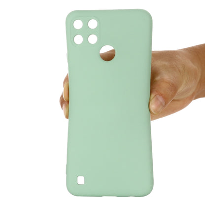 For OPPO Realme C21Y Foreign Version Solid Color Liquid Silicone Dropproof Full Coverage Protective Case(Green) - Realme Cases by buy2fix | Online Shopping UK | buy2fix