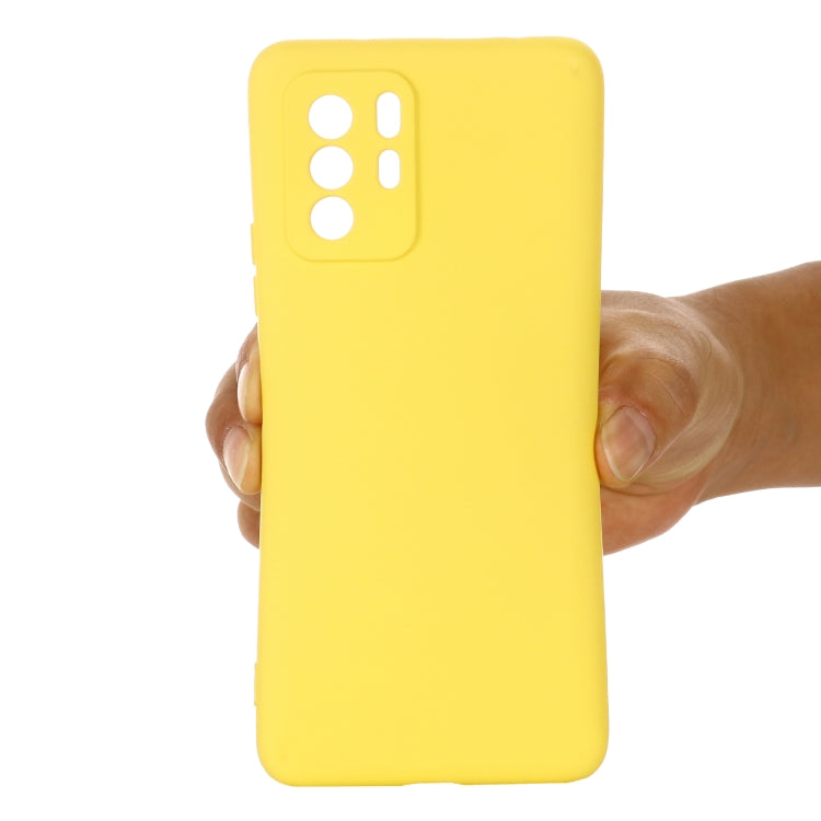 For Xiaomi Redmi Note 10 Pro 5G CN Version / Poco X3 GT 5G Solid Color Liquid Silicone Dropproof Full Coverage Protective Case(Yellow) - Xiaomi Cases by buy2fix | Online Shopping UK | buy2fix