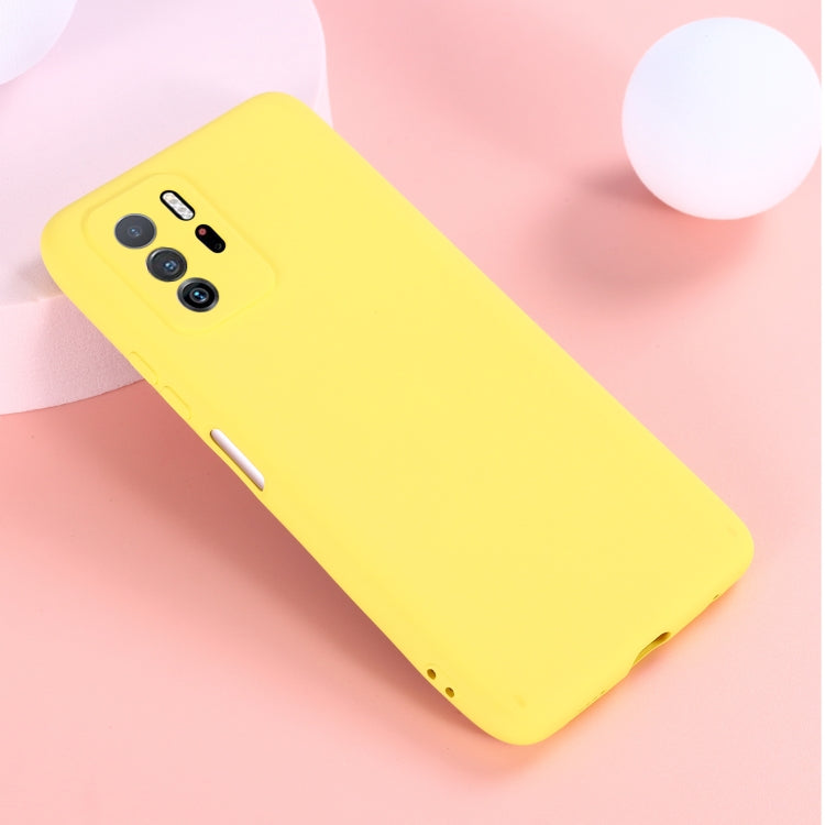 For Xiaomi Redmi Note 10 Pro 5G CN Version / Poco X3 GT 5G Solid Color Liquid Silicone Dropproof Full Coverage Protective Case(Yellow) - Xiaomi Cases by buy2fix | Online Shopping UK | buy2fix