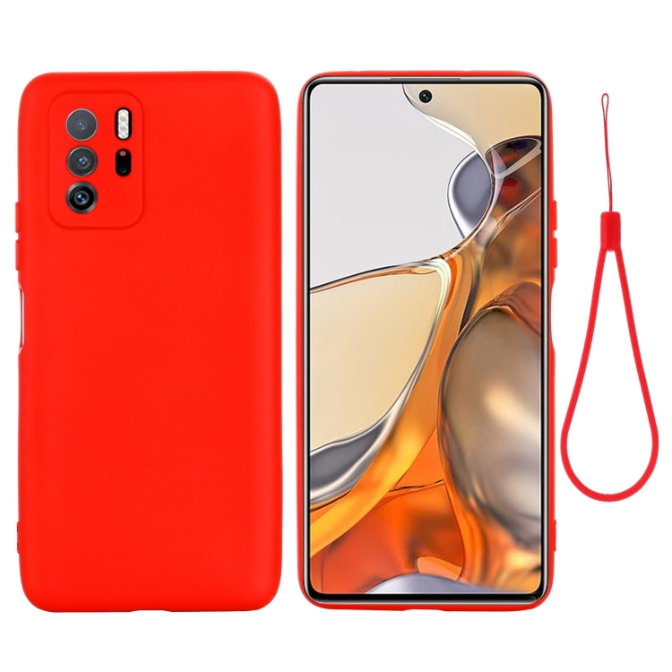 For Xiaomi Redmi Note 10 Pro 5G CN Version / Poco X3 GT 5G Solid Color Liquid Silicone Dropproof Full Coverage Protective Case(Red) - Xiaomi Cases by buy2fix | Online Shopping UK | buy2fix