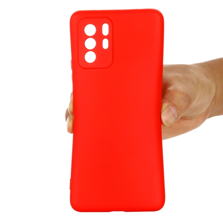 For Xiaomi Redmi Note 10 Pro 5G CN Version / Poco X3 GT 5G Solid Color Liquid Silicone Dropproof Full Coverage Protective Case(Red) - Xiaomi Cases by buy2fix | Online Shopping UK | buy2fix