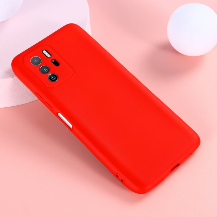 For Xiaomi Redmi Note 10 Pro 5G CN Version / Poco X3 GT 5G Solid Color Liquid Silicone Dropproof Full Coverage Protective Case(Red) - Xiaomi Cases by buy2fix | Online Shopping UK | buy2fix