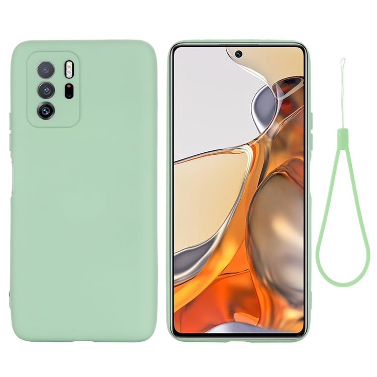 For Xiaomi Redmi Note 10 Pro 5G CN Version / Poco X3 GT 5G Solid Color Liquid Silicone Dropproof Full Coverage Protective Case(Green) by buy2fix