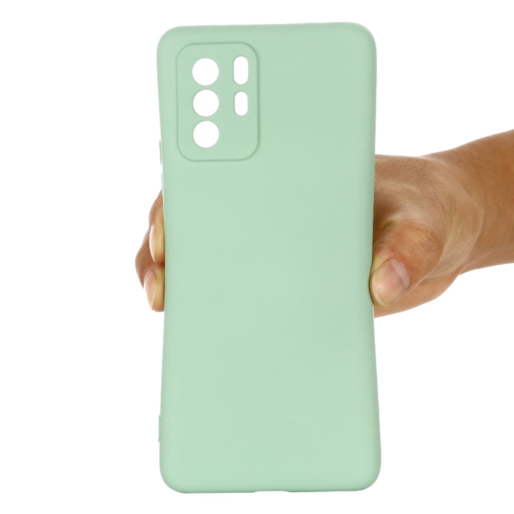 For Xiaomi Redmi Note 10 Pro 5G CN Version / Poco X3 GT 5G Solid Color Liquid Silicone Dropproof Full Coverage Protective Case(Green) by buy2fix