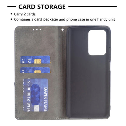 For Xiaomi Mi 11T Rhombus Texture Horizontal Flip Magnetic Leather Case with Holder & Card Slots(Grey) by buy2fix