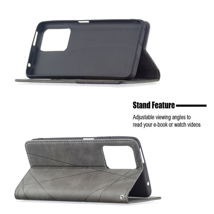 For Xiaomi Mi 11T Rhombus Texture Horizontal Flip Magnetic Leather Case with Holder & Card Slots(Grey) by buy2fix