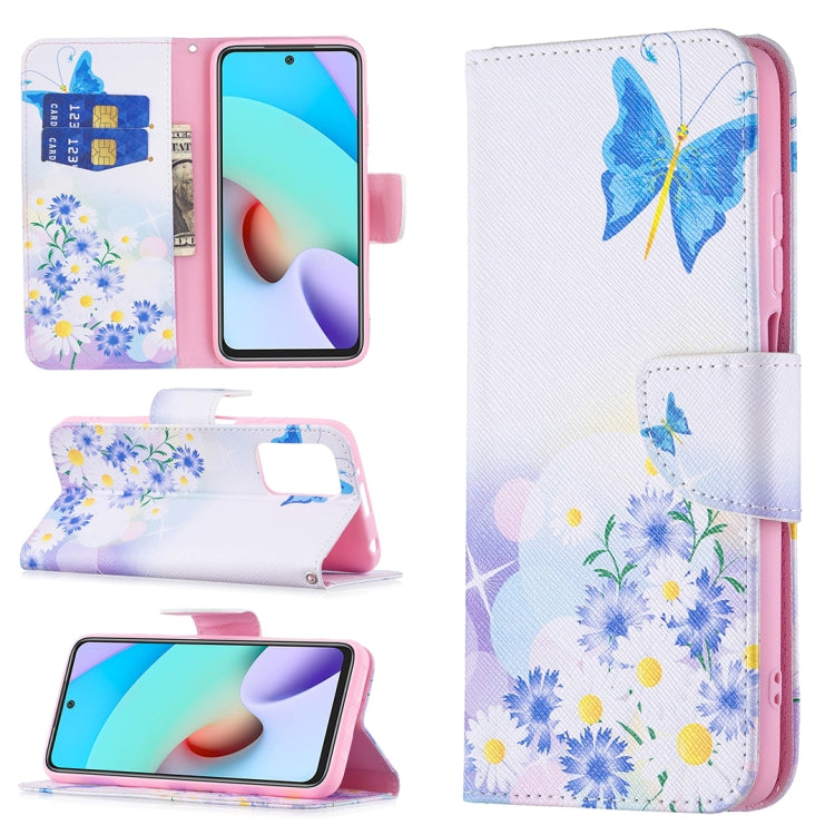 For Xiaomi Redmi 10 Colored Drawing Pattern Horizontal Flip Leather Case with Holder & Card Slots & Wallet(Butterfly Love) - Xiaomi Cases by buy2fix | Online Shopping UK | buy2fix