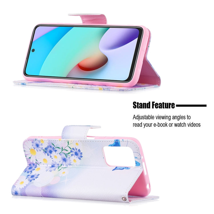 For Xiaomi Redmi 10 Colored Drawing Pattern Horizontal Flip Leather Case with Holder & Card Slots & Wallet(Butterfly Love) - Xiaomi Cases by buy2fix | Online Shopping UK | buy2fix