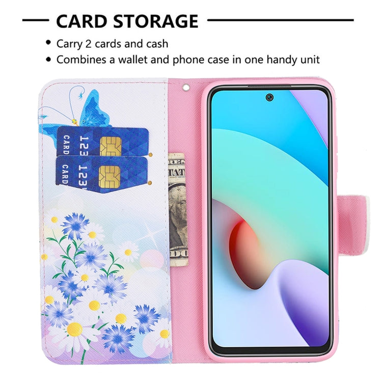 For Xiaomi Redmi 10 Colored Drawing Pattern Horizontal Flip Leather Case with Holder & Card Slots & Wallet(Butterfly Love) - Xiaomi Cases by buy2fix | Online Shopping UK | buy2fix