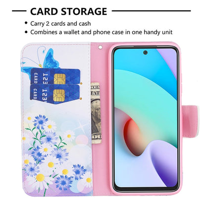 For Xiaomi Redmi 10 Colored Drawing Pattern Horizontal Flip Leather Case with Holder & Card Slots & Wallet(Butterfly Love) - Xiaomi Cases by buy2fix | Online Shopping UK | buy2fix