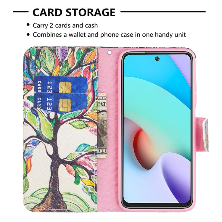 For Xiaomi Redmi 10 Colored Drawing Pattern Horizontal Flip Leather Case with Holder & Card Slots & Wallet(Tree Life) - Xiaomi Cases by buy2fix | Online Shopping UK | buy2fix