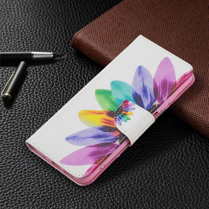 For Xiaomi Redmi 10 Colored Drawing Pattern Horizontal Flip Leather Case with Holder & Card Slots & Wallet(Sun Flower) - Xiaomi Cases by buy2fix | Online Shopping UK | buy2fix