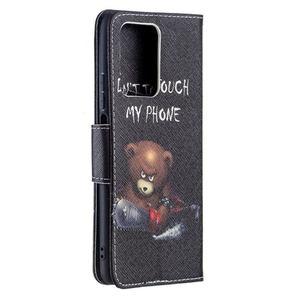 For Xiaomi Mi 11T Colored Drawing Pattern Horizontal Flip Leather Case with Holder & Card Slots & Wallet(Bear) - Xiaomi Cases by buy2fix | Online Shopping UK | buy2fix