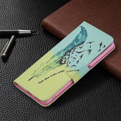 For Xiaomi Mi 11T Colored Drawing Pattern Horizontal Flip Leather Case with Holder & Card Slots & Wallet(Feather) - Xiaomi Cases by buy2fix | Online Shopping UK | buy2fix