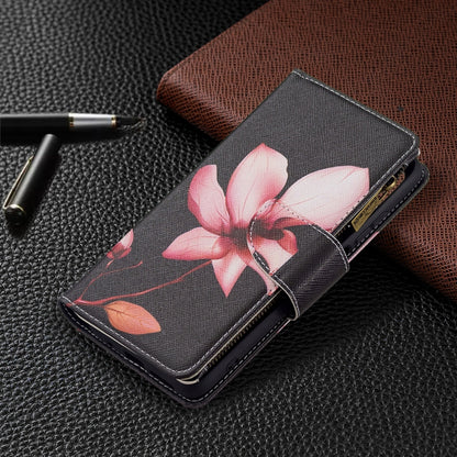 For Xiaomi Redmi 10 Colored Drawing Pattern Zipper Horizontal Flip Leather Case with Holder & Card Slots & Wallet(Lotus) - Xiaomi Cases by buy2fix | Online Shopping UK | buy2fix