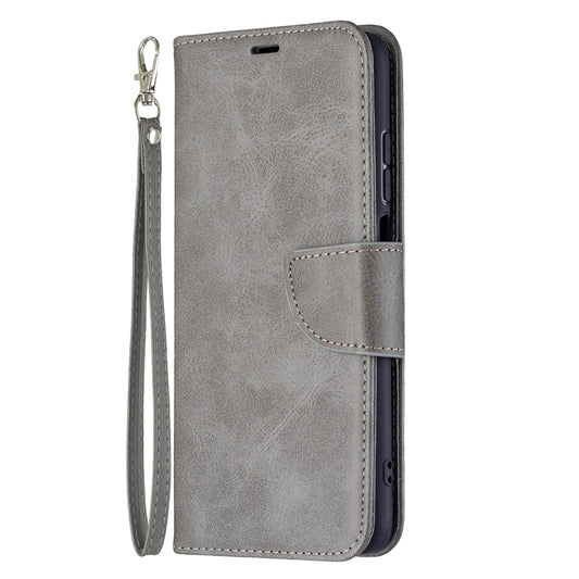 For Xiaomi Redmi 10 Retro Lambskin Texture Pure Color Horizontal Flip PU Leather Case with Holder & Card Slots & Wallet & Lanyard(Grey) by buy2fix