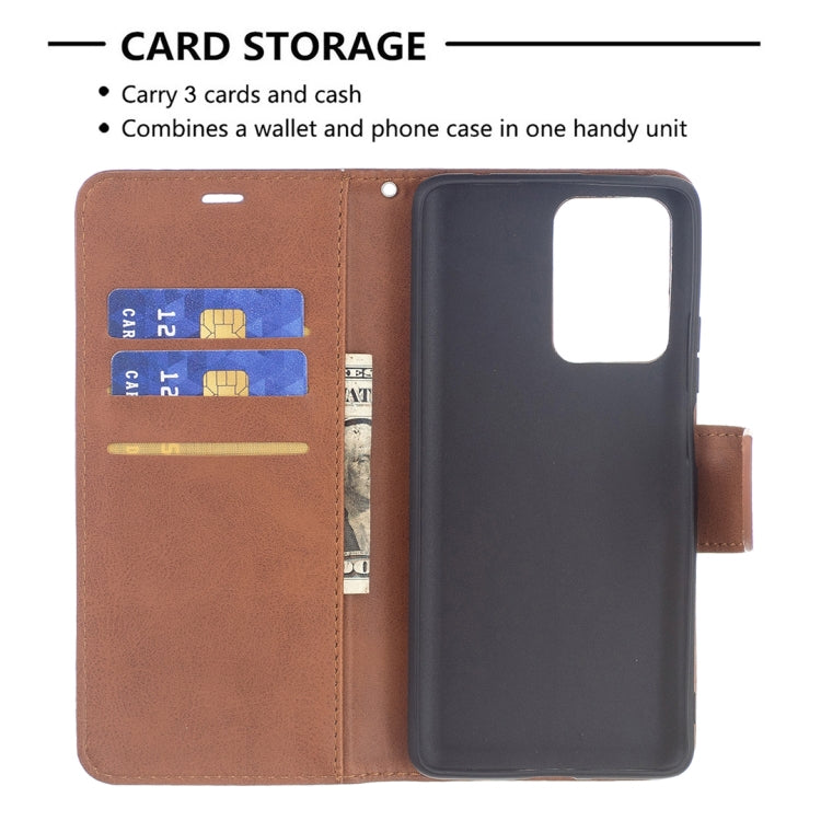 For Xiaomi Mi 11T Retro Lambskin Texture Pure Color Horizontal Flip PU Leather Case with Holder & Card Slots & Wallet & Lanyard(Brown) - Xiaomi Cases by buy2fix | Online Shopping UK | buy2fix