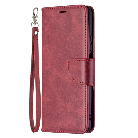 For Xiaomi Mi 11T Retro Lambskin Texture Pure Color Horizontal Flip PU Leather Case with Holder & Card Slots & Wallet & Lanyard(Red) by buy2fix