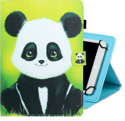 7 inch Universal Colored Drawing Horizontal Flip PU Leather Case with Holder & Card Slot(Panda) - 7 inch by buy2fix | Online Shopping UK | buy2fix