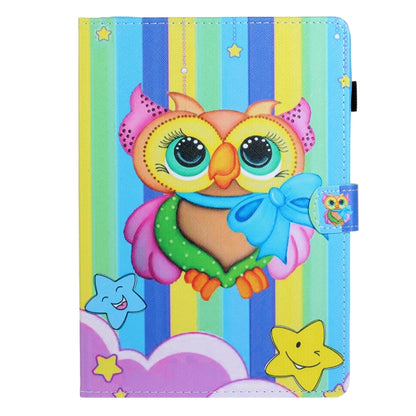 7 inch Universal Colored Drawing Horizontal Flip PU Leather Case with Holder & Card Slot(Rainbow Owl) - 7 inch by buy2fix | Online Shopping UK | buy2fix