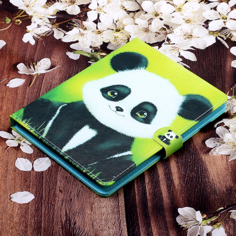 8 inch Universal Colored Drawing Horizontal Flip PU Leather Case with Holder & Card Slot(Panda) - 8 inch by buy2fix | Online Shopping UK | buy2fix
