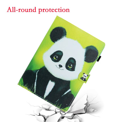 10 inch Universal Colored Drawing Horizontal Flip PU Leather Case with Holder & Card Slot(Panda) - 10 - 11 inch by buy2fix | Online Shopping UK | buy2fix