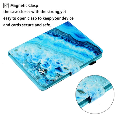 10 inch Universal Colored Drawing Horizontal Flip PU Leather Case with Holder & Card Slot(Blue Marble) - 10 - 11 inch by buy2fix | Online Shopping UK | buy2fix