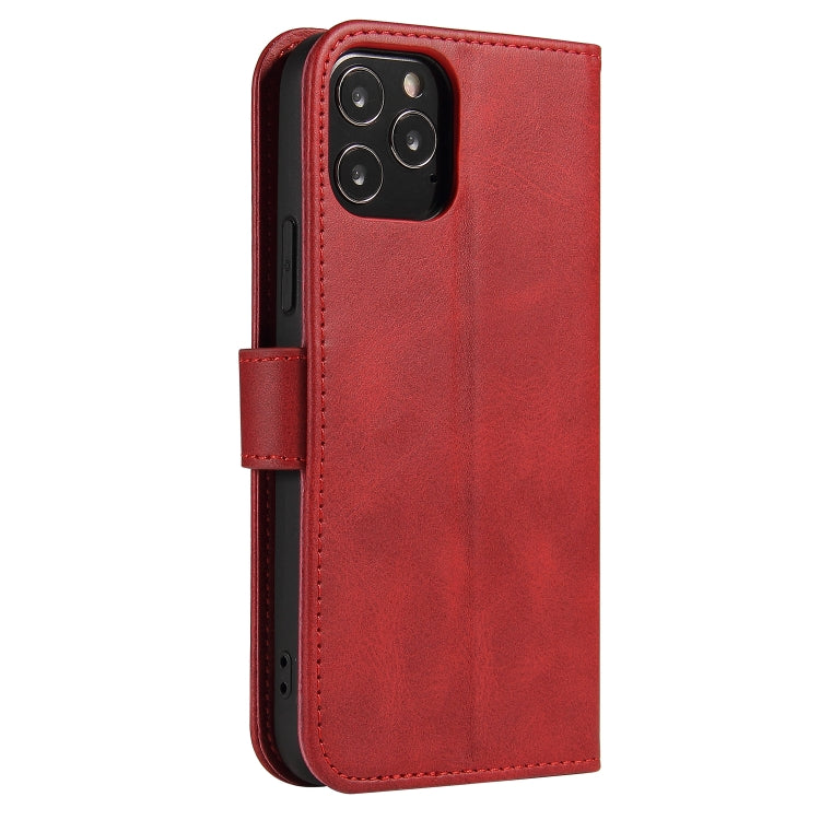 For iPhone 12 Pro Max Calf Texture Buckle Horizontal Flip Leather Case with Holder & Card Slots & Wallet(Red) - iPhone 12 Pro Max Cases by buy2fix | Online Shopping UK | buy2fix