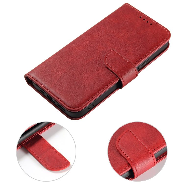 For iPhone 12 Pro Max Calf Texture Buckle Horizontal Flip Leather Case with Holder & Card Slots & Wallet(Red) - iPhone 12 Pro Max Cases by buy2fix | Online Shopping UK | buy2fix