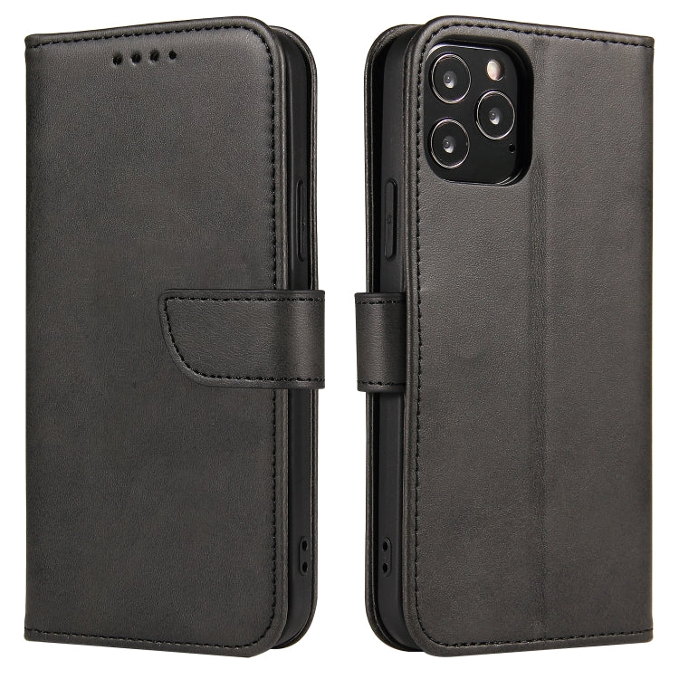 For iPhone 12 / 12 Pro Calf Texture Buckle Horizontal Flip Leather Case with Holder & Card Slots & Wallet(Black) by buy2fix