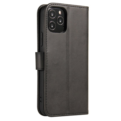 For iPhone 12 / 12 Pro Calf Texture Buckle Horizontal Flip Leather Case with Holder & Card Slots & Wallet(Black) by buy2fix
