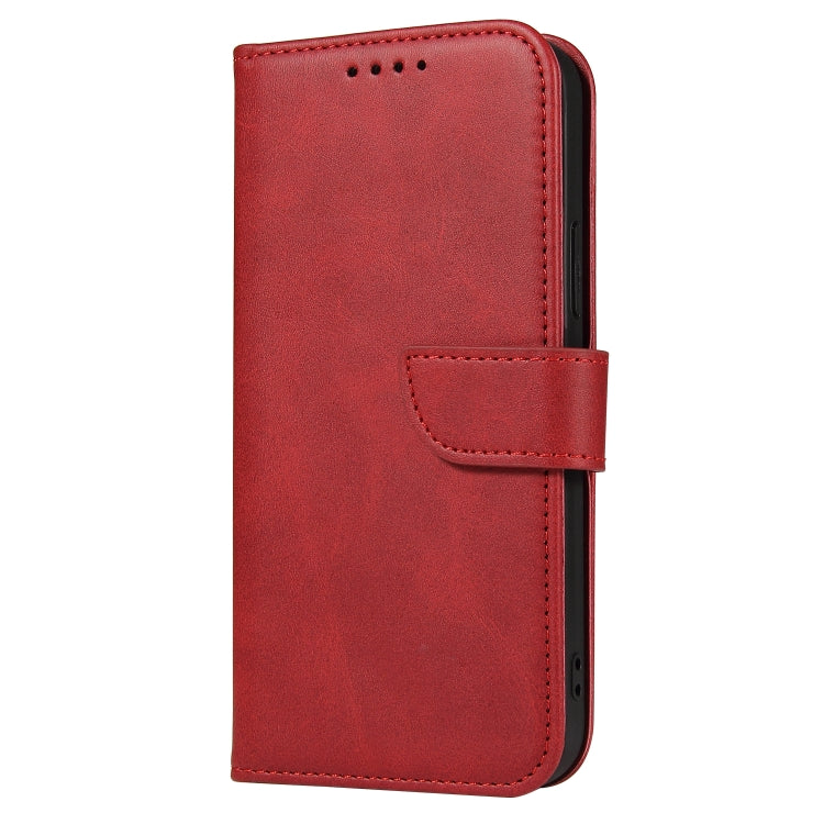 For iPhone 12 / 12 Pro Calf Texture Buckle Horizontal Flip Leather Case with Holder & Card Slots & Wallet(Red) - iPhone 12 / 12 Pro Cases by buy2fix | Online Shopping UK | buy2fix