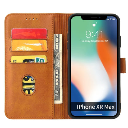 For iPhone X / XS Calf Texture Buckle Horizontal Flip Leather Case with Holder & Card Slots & Wallet(Khaki) by buy2fix