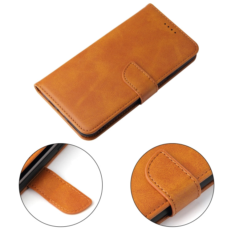 For iPhone X / XS Calf Texture Buckle Horizontal Flip Leather Case with Holder & Card Slots & Wallet(Khaki) by buy2fix