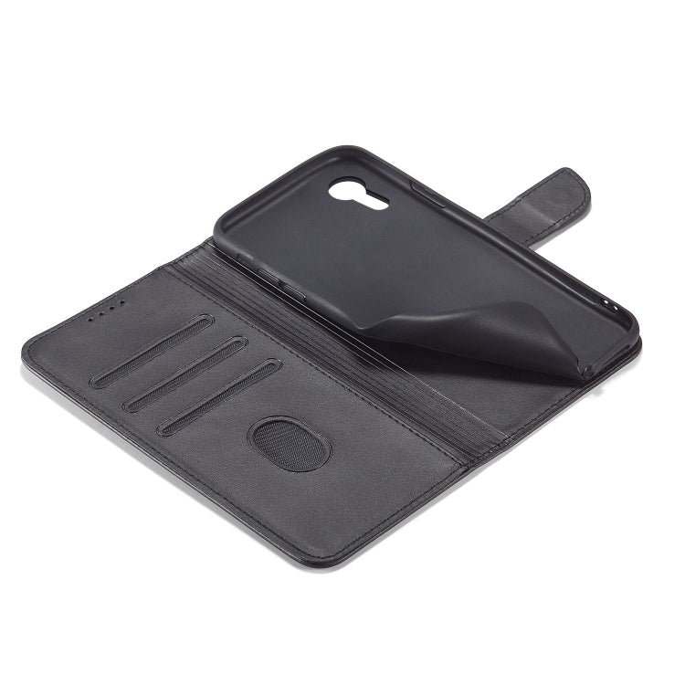 For iPhone XR Calf Texture Buckle Horizontal Flip Leather Case with Holder & Card Slots & Wallet(Black) by buy2fix