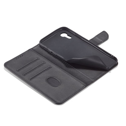 For iPhone XR Calf Texture Buckle Horizontal Flip Leather Case with Holder & Card Slots & Wallet(Black) by buy2fix