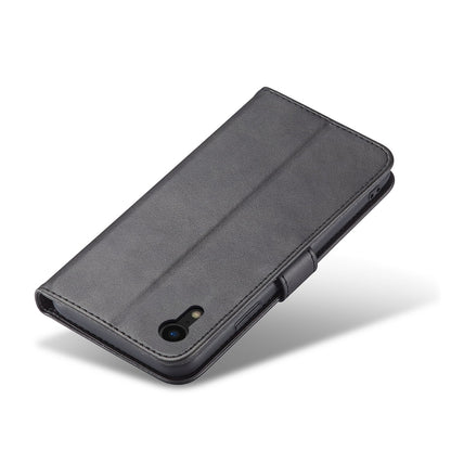For iPhone XR Calf Texture Buckle Horizontal Flip Leather Case with Holder & Card Slots & Wallet(Black) by buy2fix