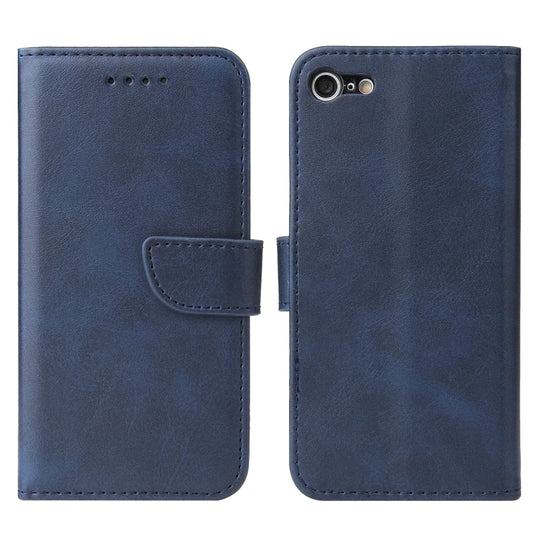 For iPhone SE 2022 / SE 2020 / 8 / 7 Calf Texture Buckle Horizontal Flip Leather Case with Holder & Card Slots & Wallet(Blue) by buy2fix