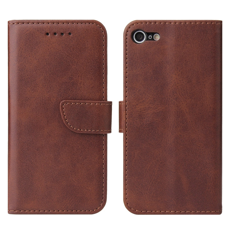 For iPhone SE 2022 / SE 2020 / 8 / 7 Calf Texture Buckle Horizontal Flip Leather Case with Holder & Card Slots & Wallet(Brown) - iPhone SE 2022 / 2020 / 8 / 7 Cases by buy2fix | Online Shopping UK | buy2fix