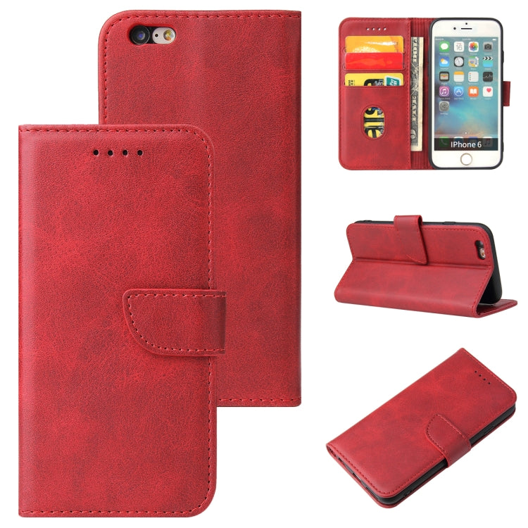 Calf Texture Buckle Horizontal Flip Leather Case with Holder & Card Slots & Wallet For iPhone 6 & 6s(Red) by buy2fix