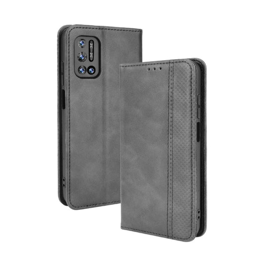 For Doogee N40 Pro Magnetic Buckle Retro Pattern Horizontal Flip Leather Case with Holder & Card Slot & Wallet(Black) by buy2fix