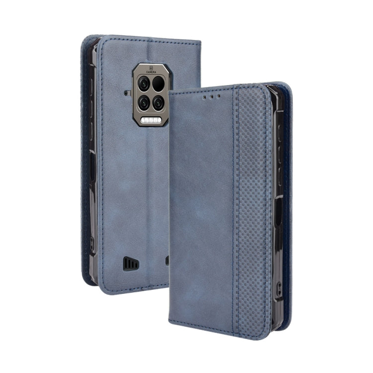 For Doogee S86 / S86 Pro Magnetic Buckle Retro Pattern Horizontal Flip Leather Case with Holder & Card Slot & Wallet(Blue) - More Brand by buy2fix | Online Shopping UK | buy2fix