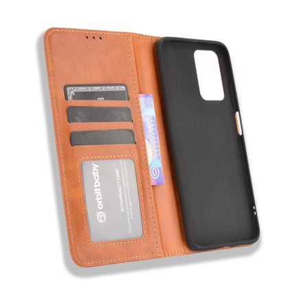 For Xiaomi Redmi 10 Magnetic Buckle Retro Pattern Horizontal Flip Leather Case with Holder & Card Slot & Wallet(Brown) - Xiaomi Cases by buy2fix | Online Shopping UK | buy2fix