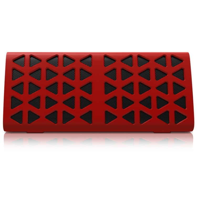 NewRixing NR-3021 TWS Hollow Triangle Pattern Bluetooth Speaker(Red) - Desktop Speaker by NewRixing | Online Shopping UK | buy2fix
