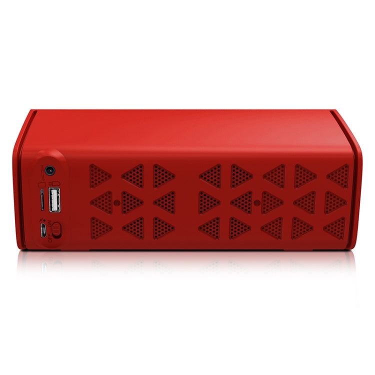 NewRixing NR-3021 TWS Hollow Triangle Pattern Bluetooth Speaker(Red) - Desktop Speaker by NewRixing | Online Shopping UK | buy2fix