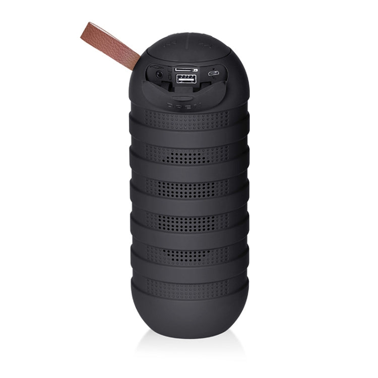 NewRixing NR-3025 TWS Outdoor Portable Splashproof Bluetooth Speaker with Flashlight Function(Black) - Desktop Speaker by NewRixing | Online Shopping UK | buy2fix